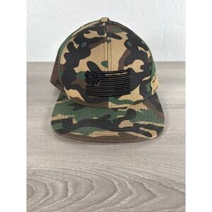 Black Clover USA Camo Snapback Hat Live Lucky 110 Flexfit Tech Adjustable Cap